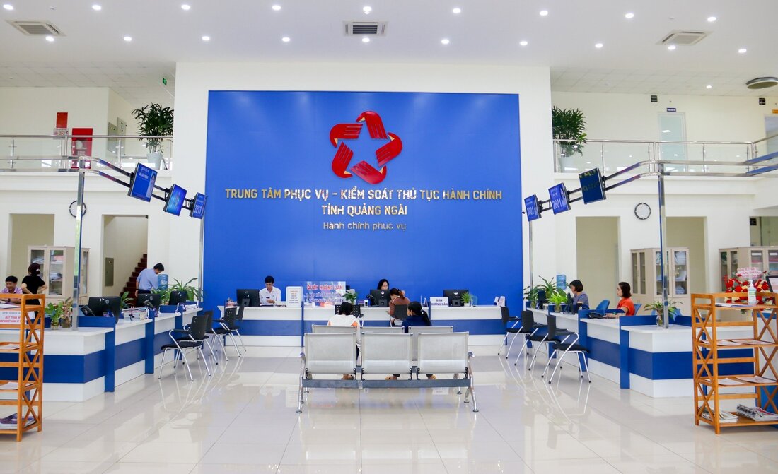 Quang Ngai Provincial Administrative Procedure Control and Service Center. Photo: Vien Nguyen.