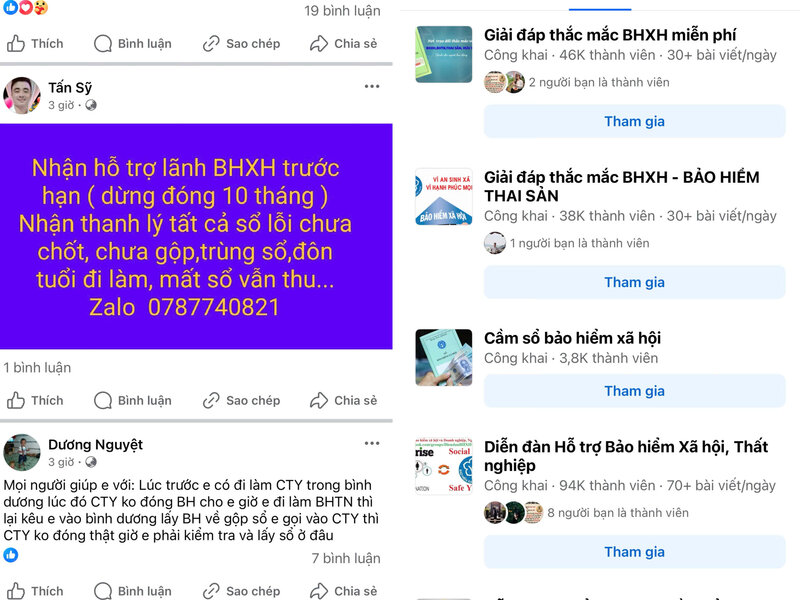 When social networks become a place for illegal transactions of social insurance books. Photo: Duc Van