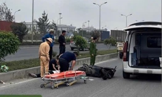Hiện trường vụ tai nạn. Ảnh: Ban An toàn giao thông Hải Phòng