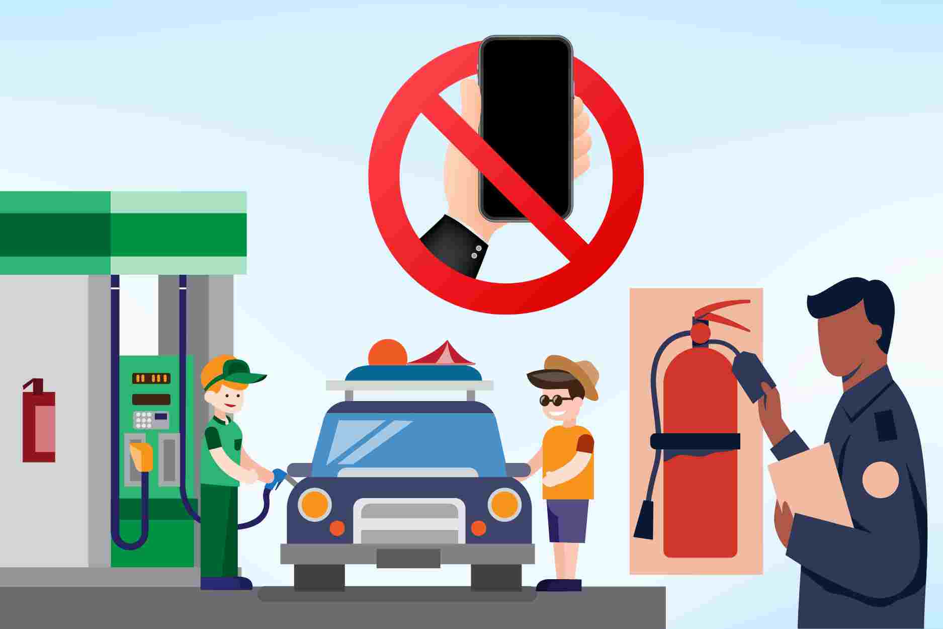 El Departamento de Policia propone 7 millones de dolares por usar un telefono en una gasolinera