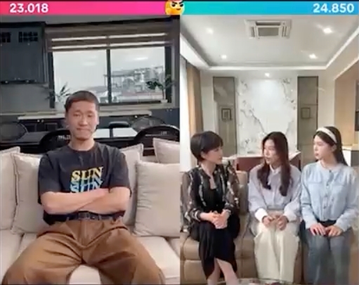 The live session of the characters in "Meeting the weekend". Photo: cut from video