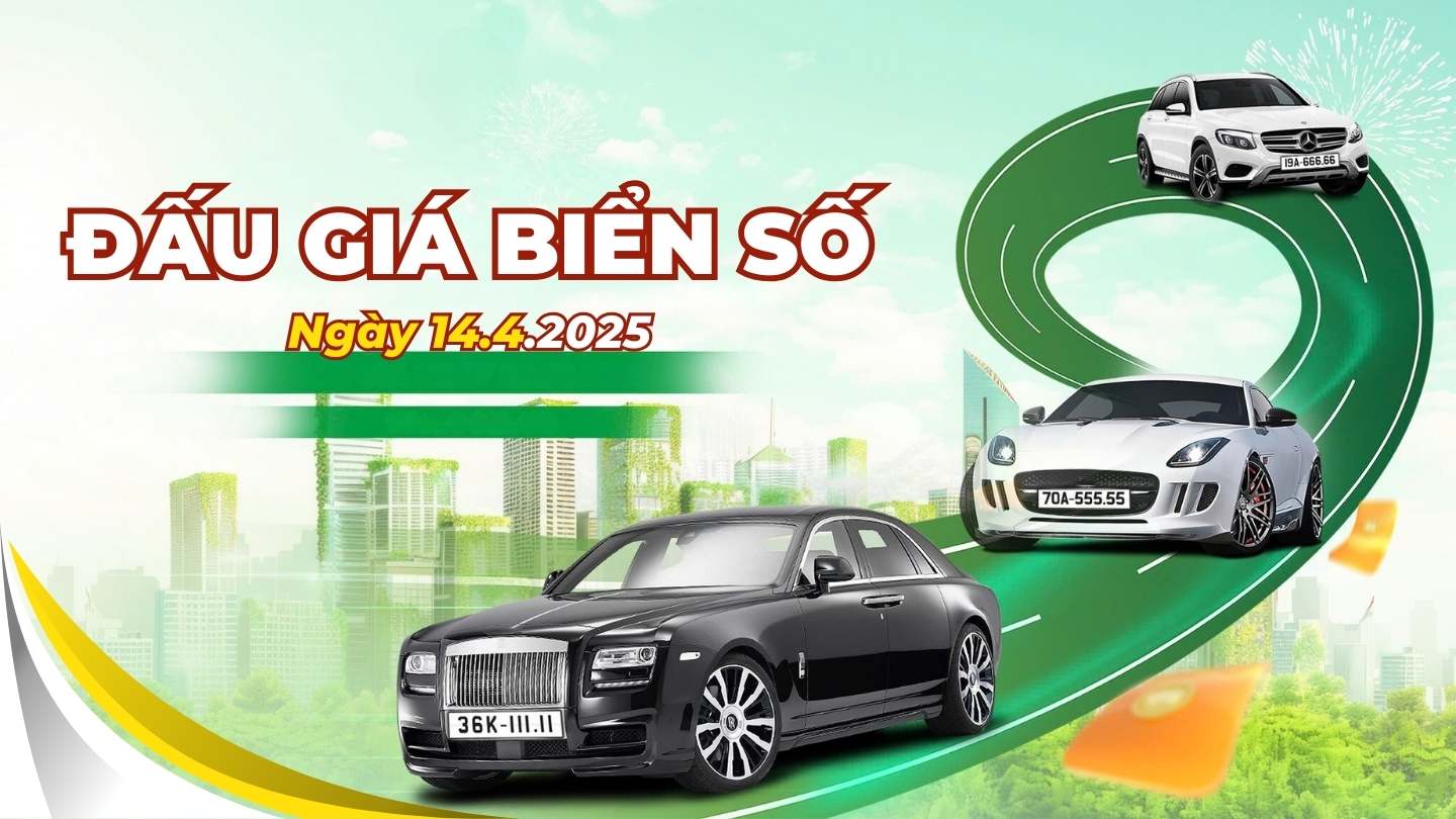 The huge rain of five-digit license plates will appear in the auction on April 14