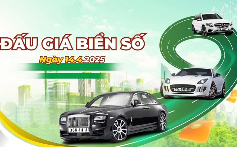 The huge rain of five-digit license plates will appear in the auction on April 14