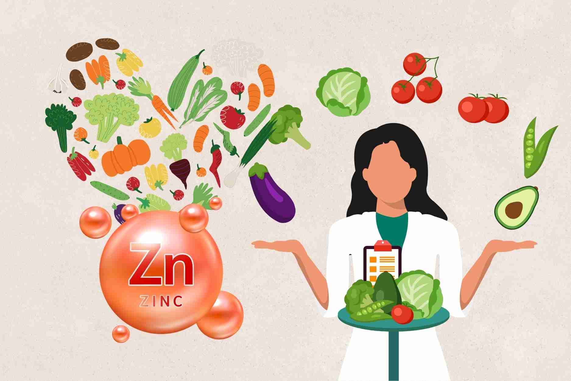 Seis alimentos ricos en zinc para una dieta vegetariana saludable. El dibujo: