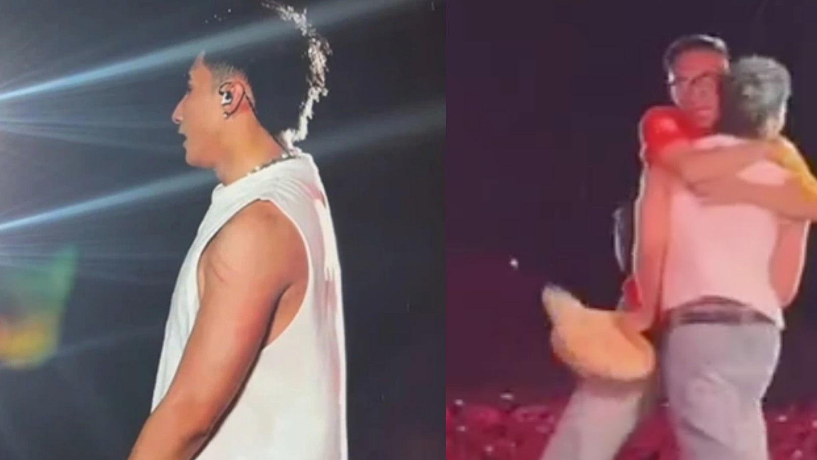 Excessive male fans rushed up to hug and scratch Son Tung M-TP's hand. Photo: Cut from video