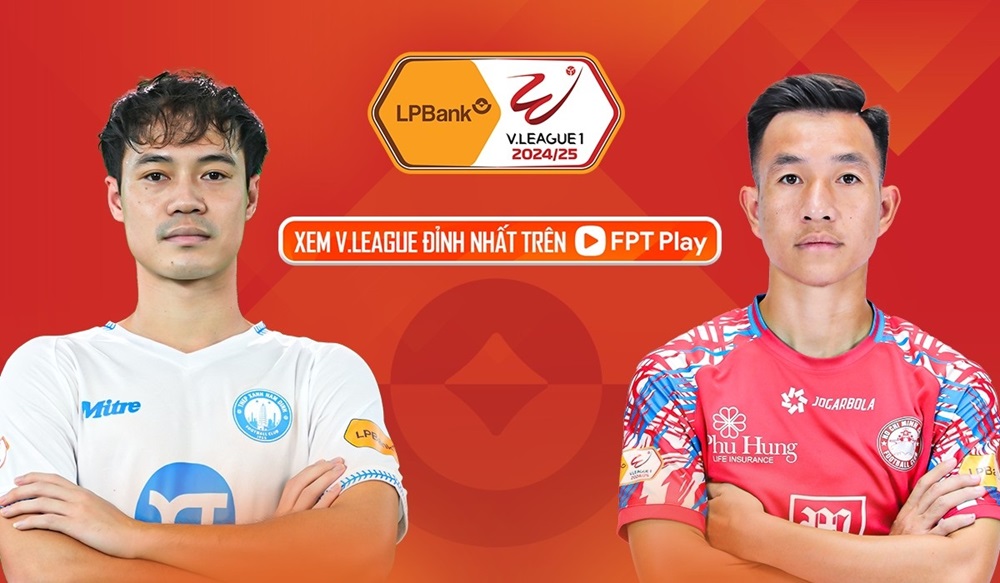 La ciudad de Nam Dinh enfrenta a la ciudad de Hubei en la ronda 18 de la V.League 2025. Imagen de FPT Play