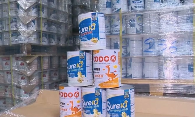 Fake milk products are produced. Photo: VTV
