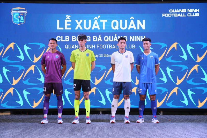 Mau ao dau cua Quang Ninh FC tai giai hang Nhi Quoc gia 2025. Anh: CLB Quang Ninh