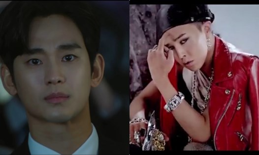 Kim Soo Hyun và G-Dragon. Ảnh: Cắt clip.