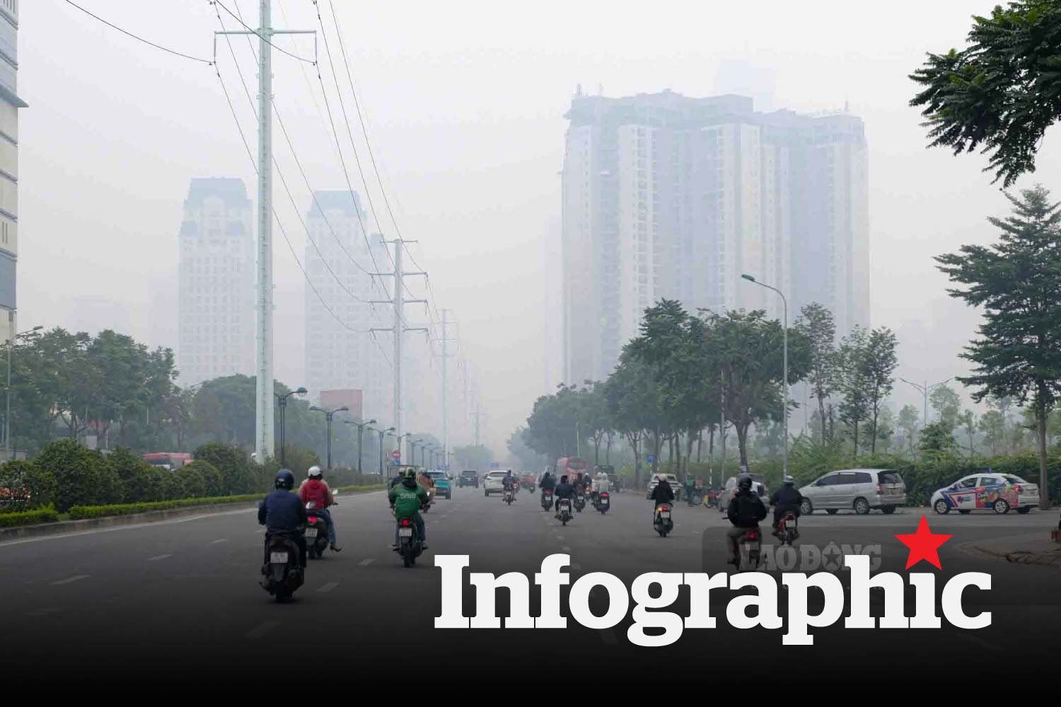 Chất lượng không khí 14.4: Hà Nội lại tăng mức ô nhiễm lên ngưỡng đỏ