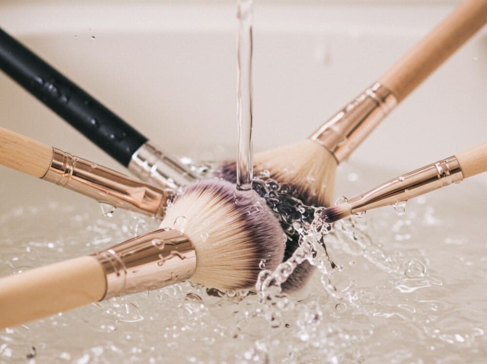 Periodic hygiene helps to brush makeup will help protect the skin effectively. Photo: Xinhua