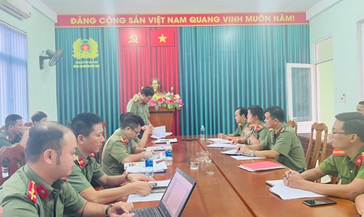 Quang cảnh công tác kiểm tra bảo vệ bí mật nhà nước tại Công an huyện Đăk Glei, tỉnh Kon Tum năm 2024. Ảnh: Công an tỉnh Kon Tum