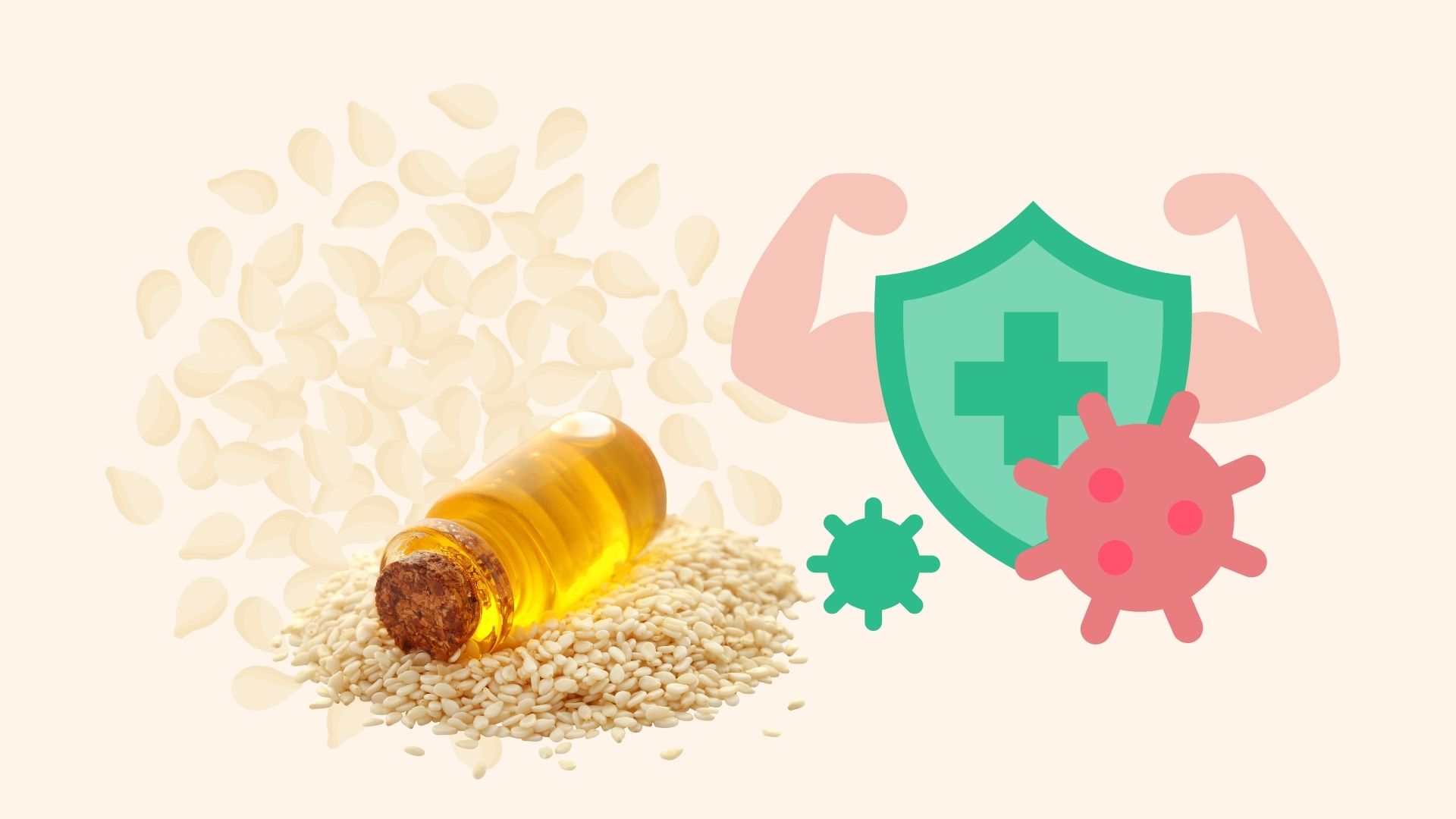 7 sorprendentes beneficios para la salud de las semillas de sesamo. Grafico: Dinh Dinh