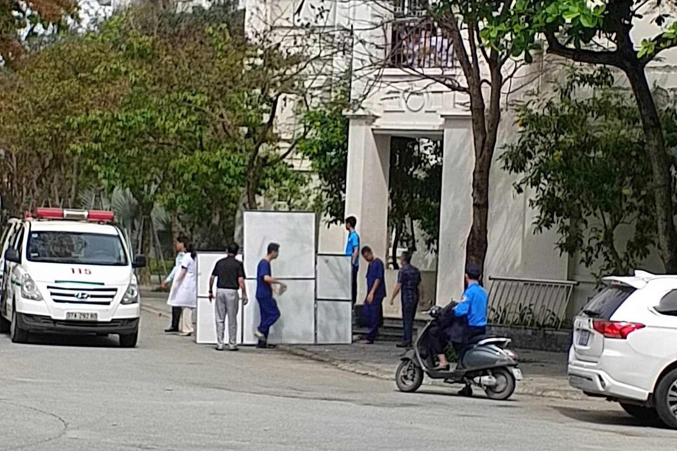 La escena del accidente. Foto: Nguyen Van