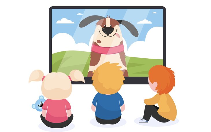 The risk of using the screen is too much for children. Graphic: Thuy Duong