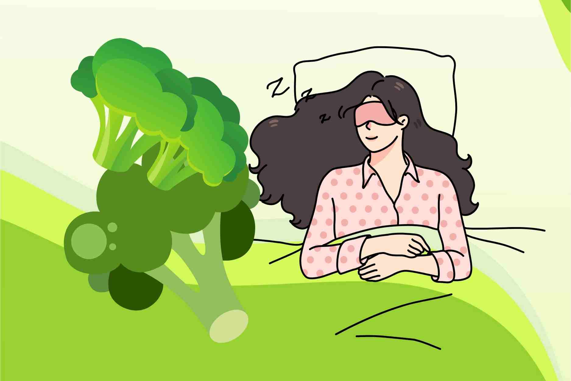 Las verduras rusticas y ricas de magnesio se denominan panacea para dormir. Grafico: Dinh Dinh