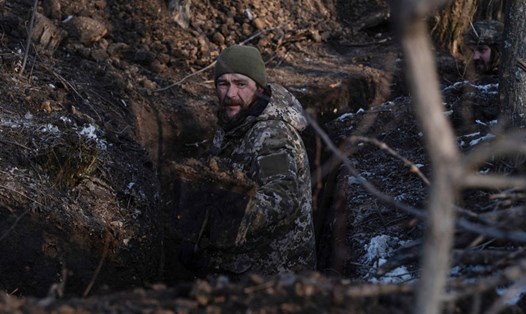 Binh sĩ Ukraina trên chiến trường. Ảnh: AFP