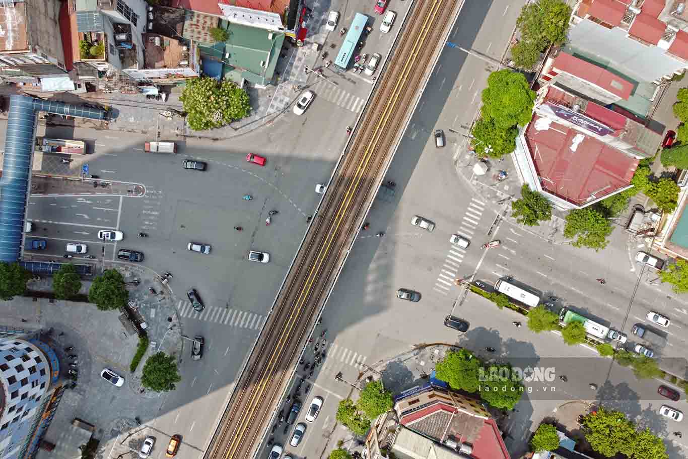 El area de construccion de la interseccion de Le Trong Tan, Ha Dong y la autopista 6. Foto: al