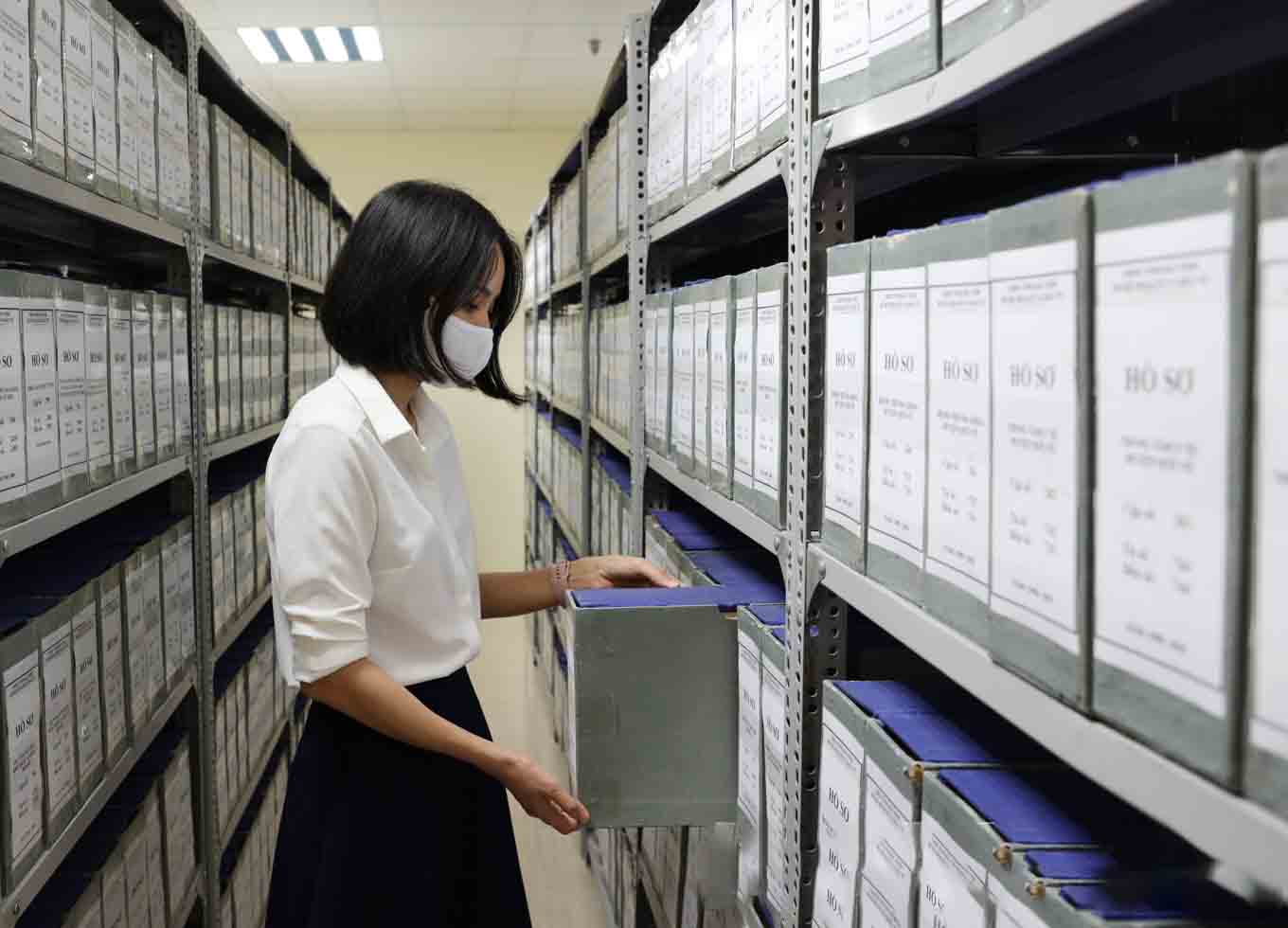 Registros de archivos en el Centro de Archivos Historicos de la provincia de Bac Ninh. Foto: Dang Hoa