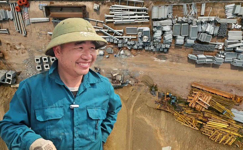Workers and laborers work overtime to build the North - South expressway, Vung Ang - Bung section.