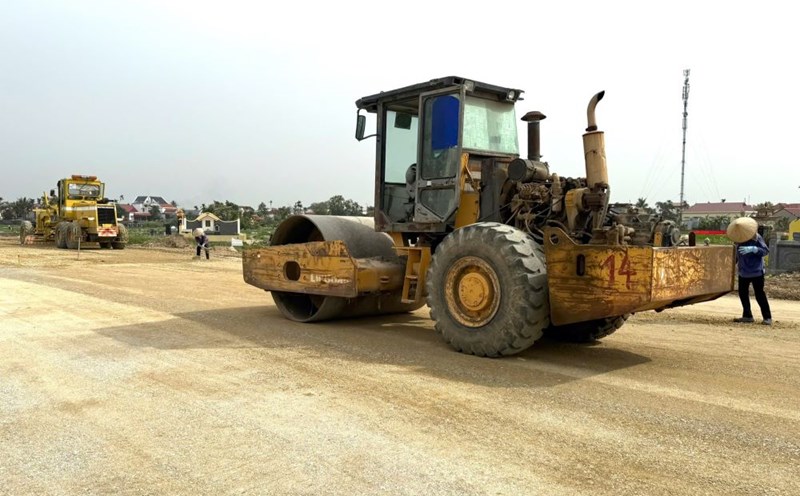 The construction site in Hai Phong. Photo: Kien Thuy District E -Portal, Hai Phong