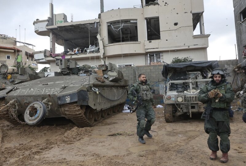 El ejercito israeli lleva a cabo operaciones militares en la Franja de Gaza. Imagen de la agencia Xinhua