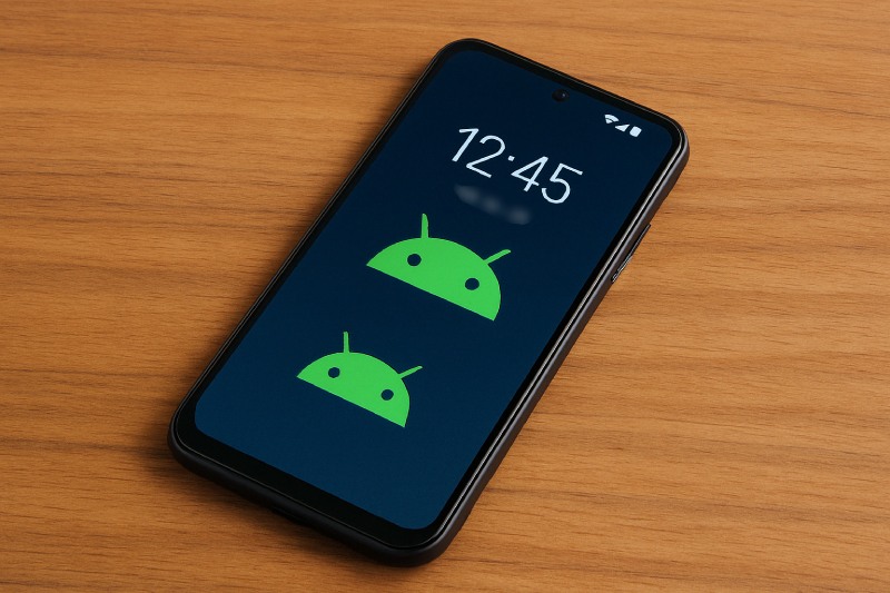 Android is about to automatically restart the device after 3 days of unused. Artwork created by AI