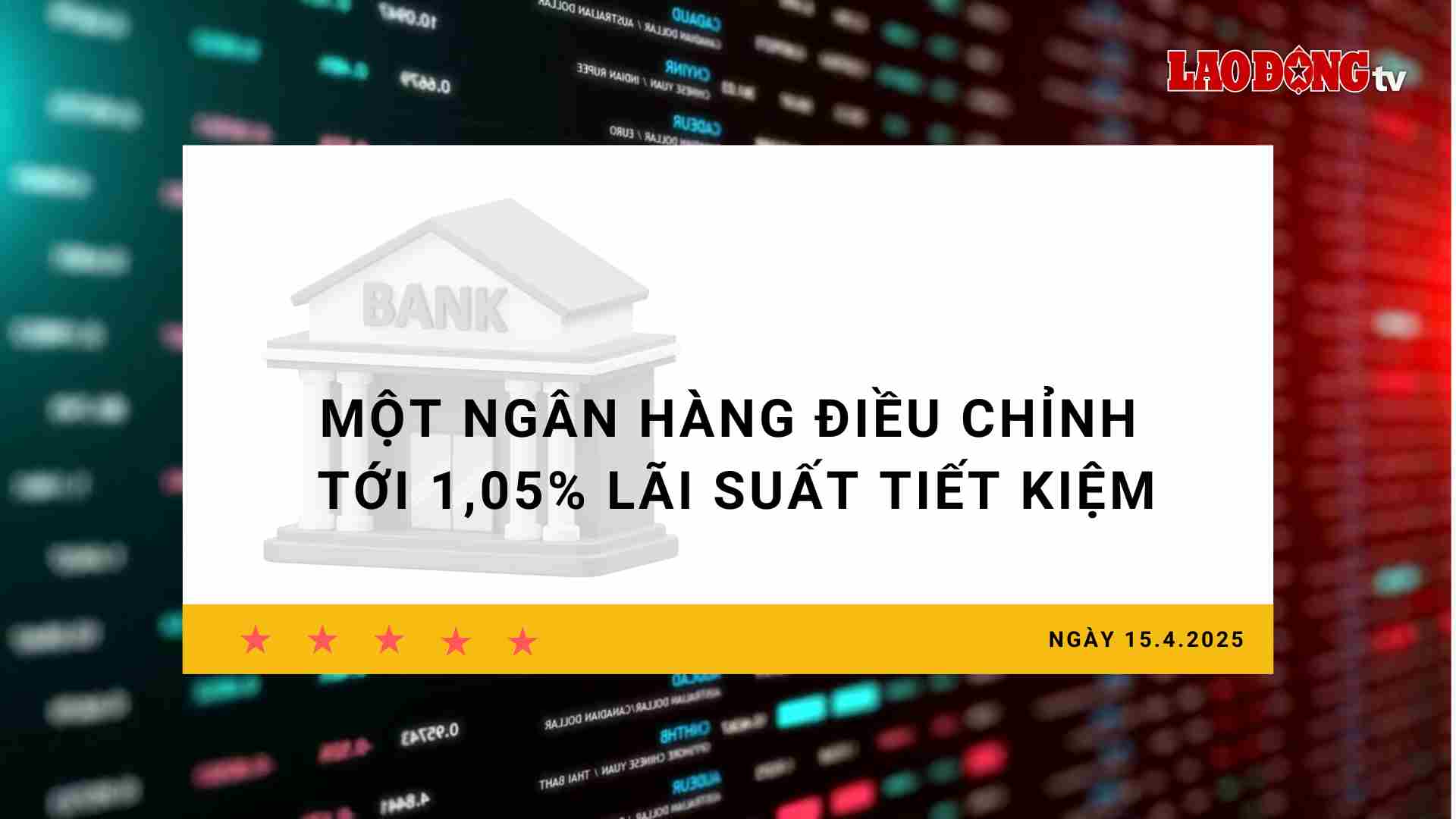 Tasa de interes 15.4: Un banco ajusta hasta 1.05% de las tasas de interes de ahorro