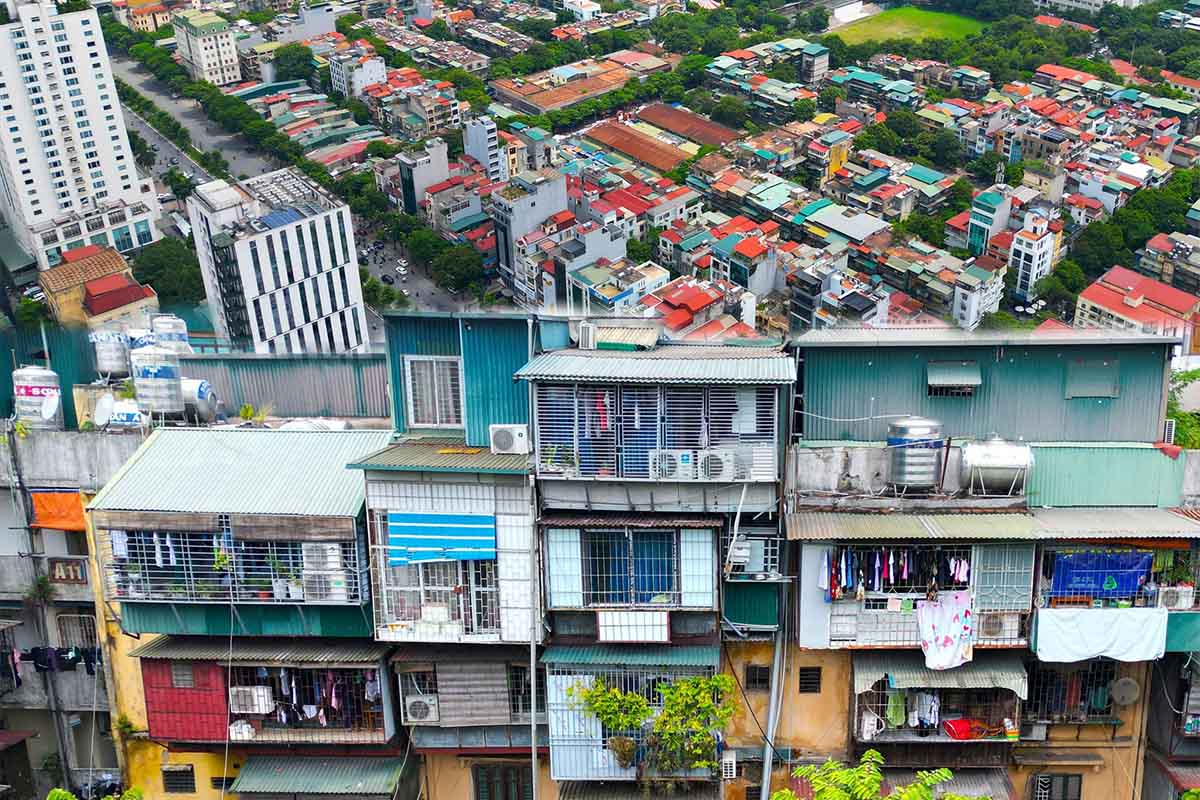 Renovacion del barrio colectivo de Nghia Tan Cities, los residentes comenzaron a reubicarse