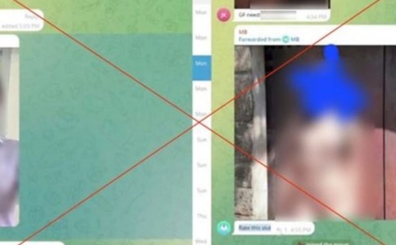 The image of some female high school girls in Khanh Hoa was cut into a sensitive photo in social networks. Screenshot