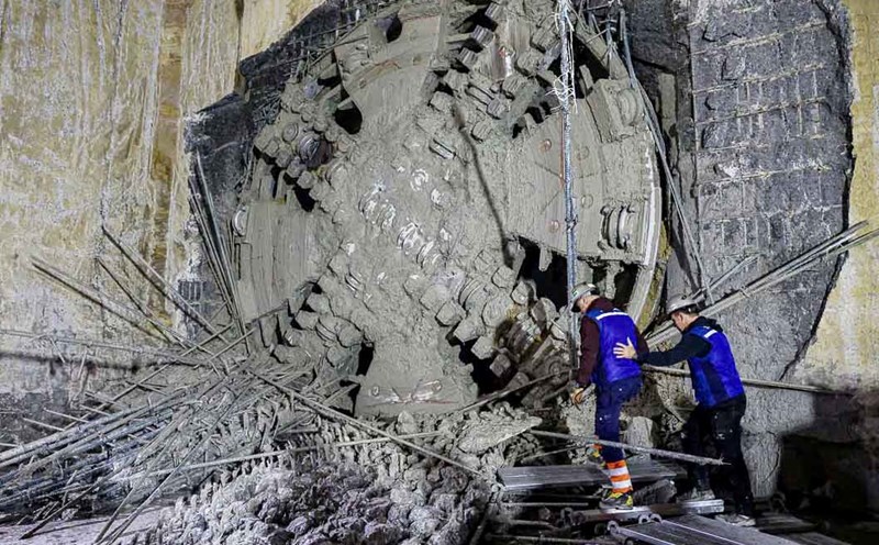 The TBM tunnel "speed" is in the S10 station area. Photo: MrB