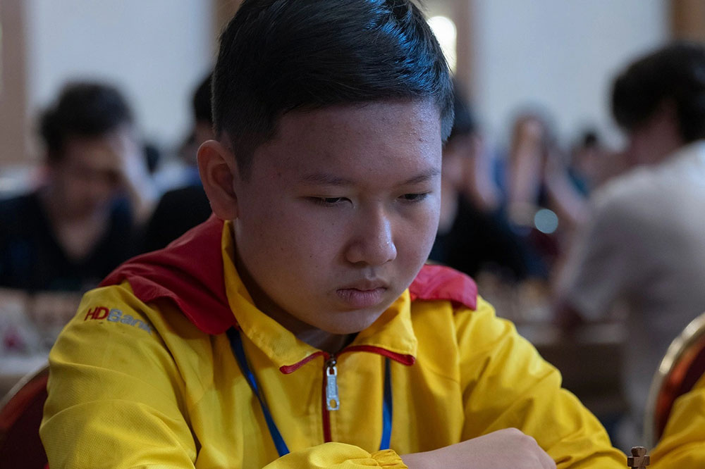 Nguyen Nam Kiet won the U14 Youth World Chess Championship in the rapid chess event. Photo: World Chess Federation