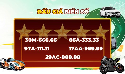 Điểm mặt các biển số siêu đẹp trong phiên đấu giá biển số 16.4
