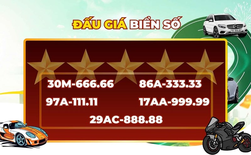 The faces of super nice license plates in the auction number 16.4