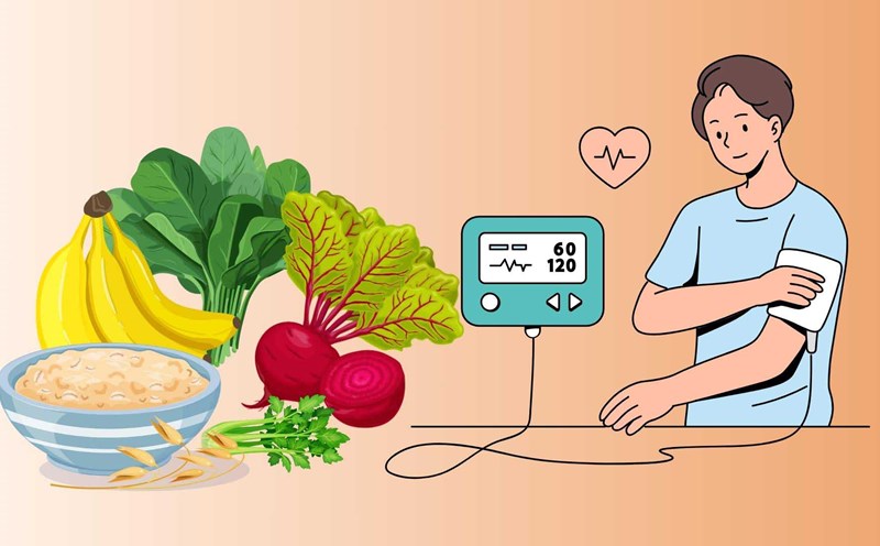 5 low sodium foods help control high blood pressure. Graphic: Dinh Dinh