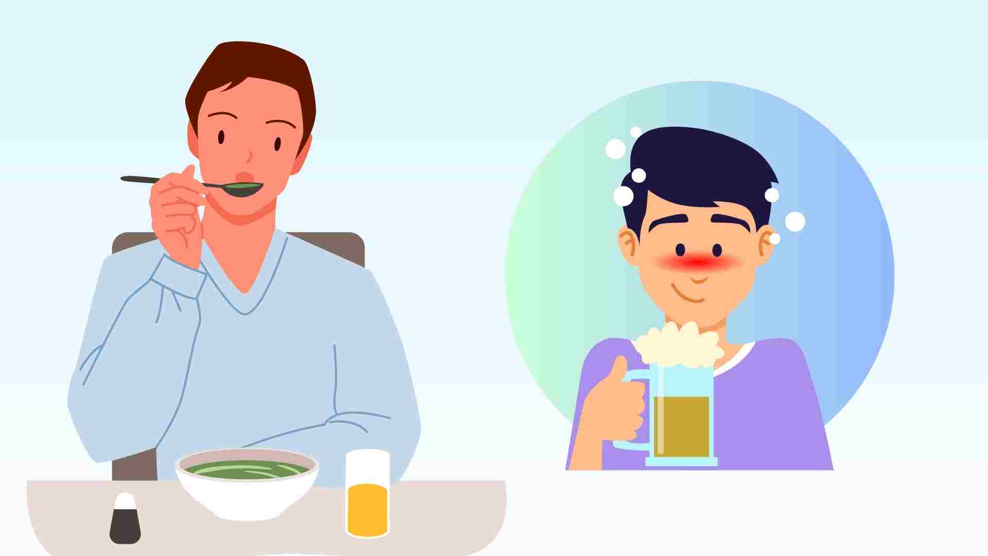 La comida caliente es buena para el higado o beber alcohol, cerveza