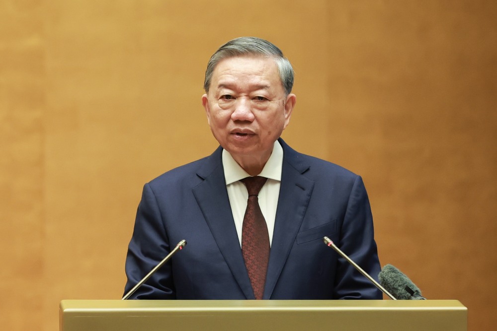 General Secretary To Lam spoke at the conference. Photo: Hai Nguyen