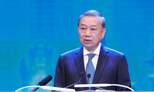 Tổng Bí thư Tô Lâm phát biểu tại Hội nghị thượng đỉnh Diễn đàn Đối tác vì tăng trưởng xanh và mục tiêu toàn cầu 2030 (P4G) lần thứ tư. Ảnh: Hải Nguyễn