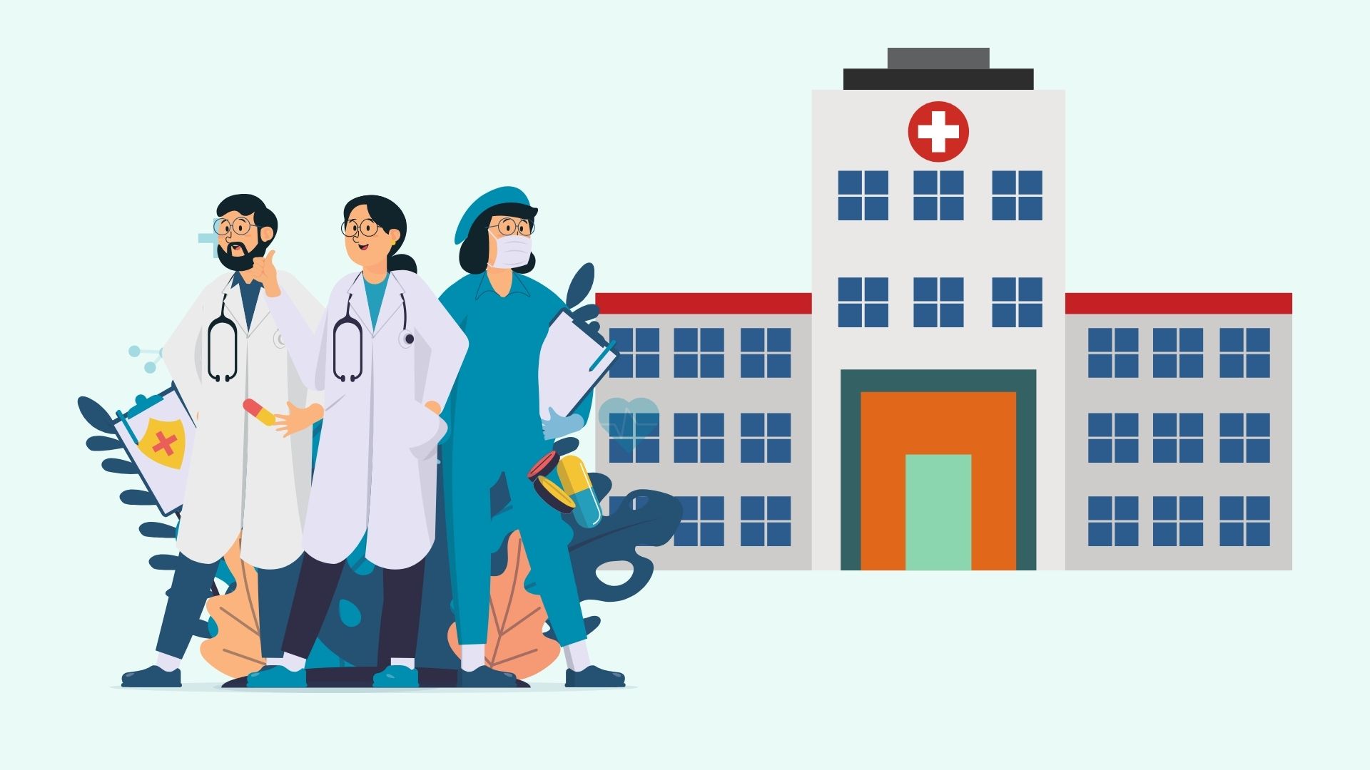 La institucion medica despues de la fusion, reorganizada a nivel distrital. Diseñado por Linh Dan