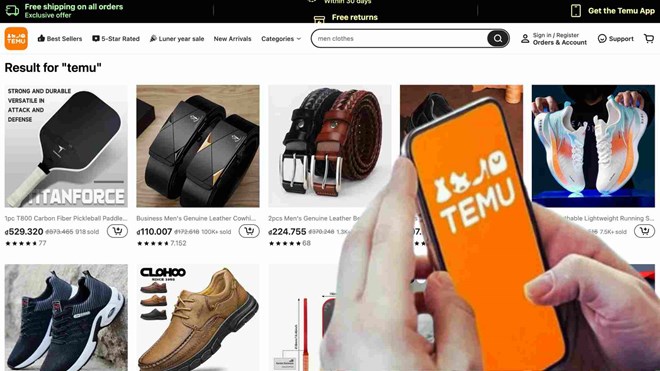 Temu, a low-cost shopping app owned by PDD Holdings, has cut its advertising spending in the US due to the impact of new tariffs. Graphics: Thach Lam