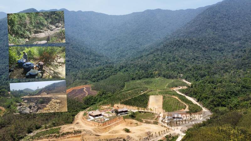 Illegal resort perched on a hill in Tuyen Quang. Photo: Lam Thanh