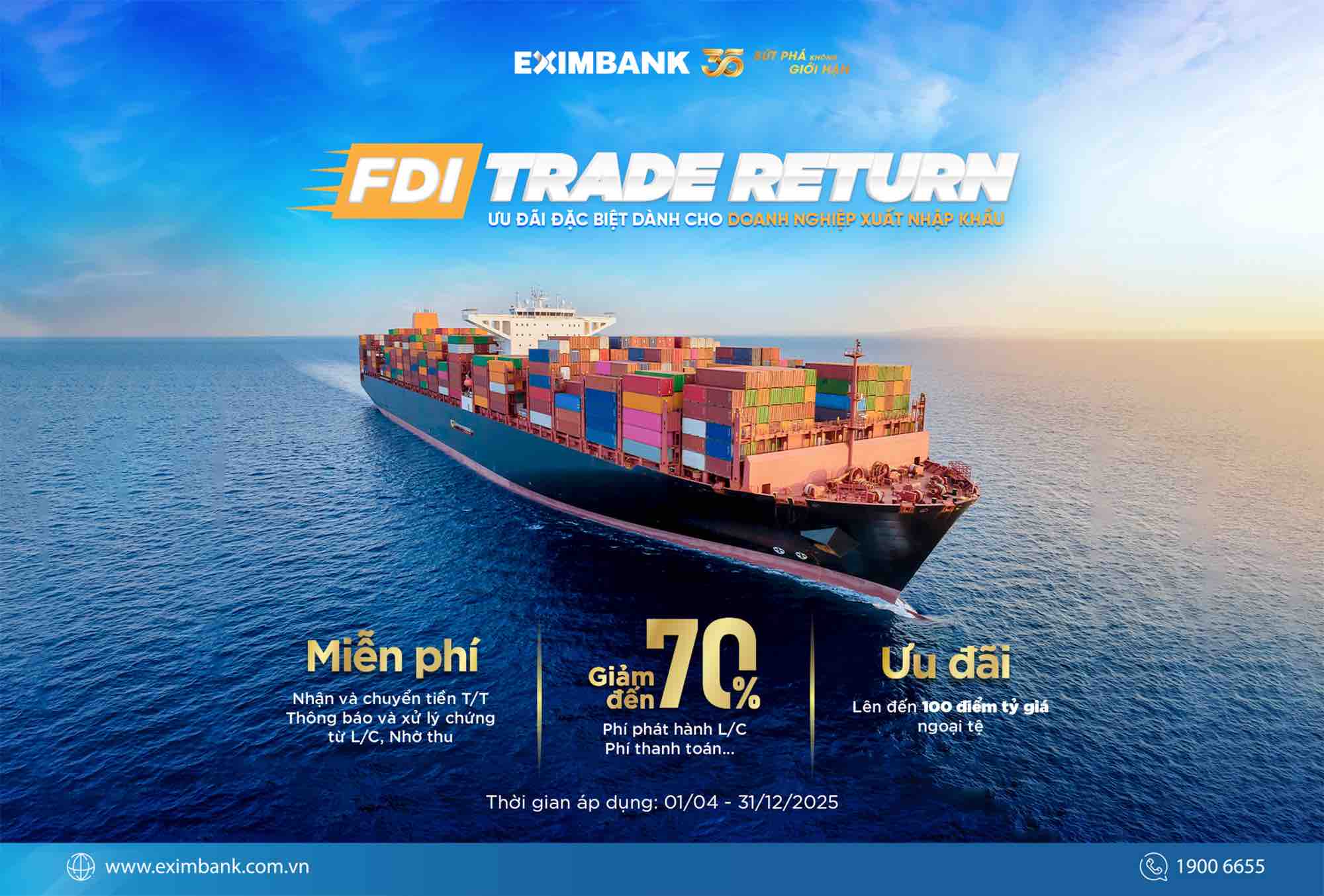 Eximbank vua ra mat chuong trinh Trade Return voi nhieu uu dai danh cho doanh nghiep xuat nhat khau. Anh: EXB