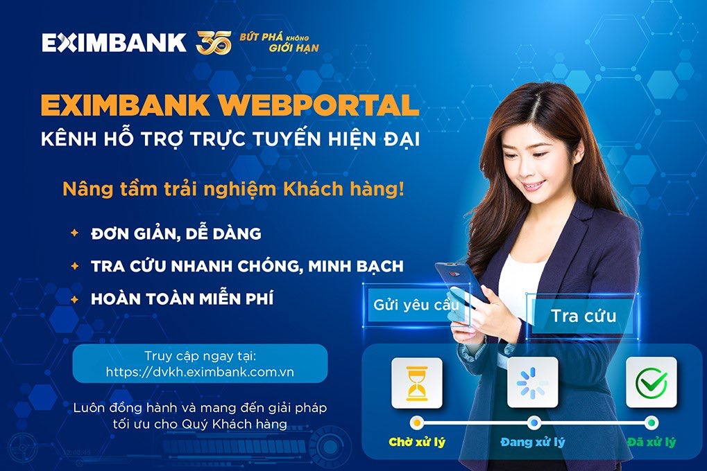 Eximbank nang tam trai nghiem khach hang voi kenh ho tro truc tuyen hien dai. Anh: EXB