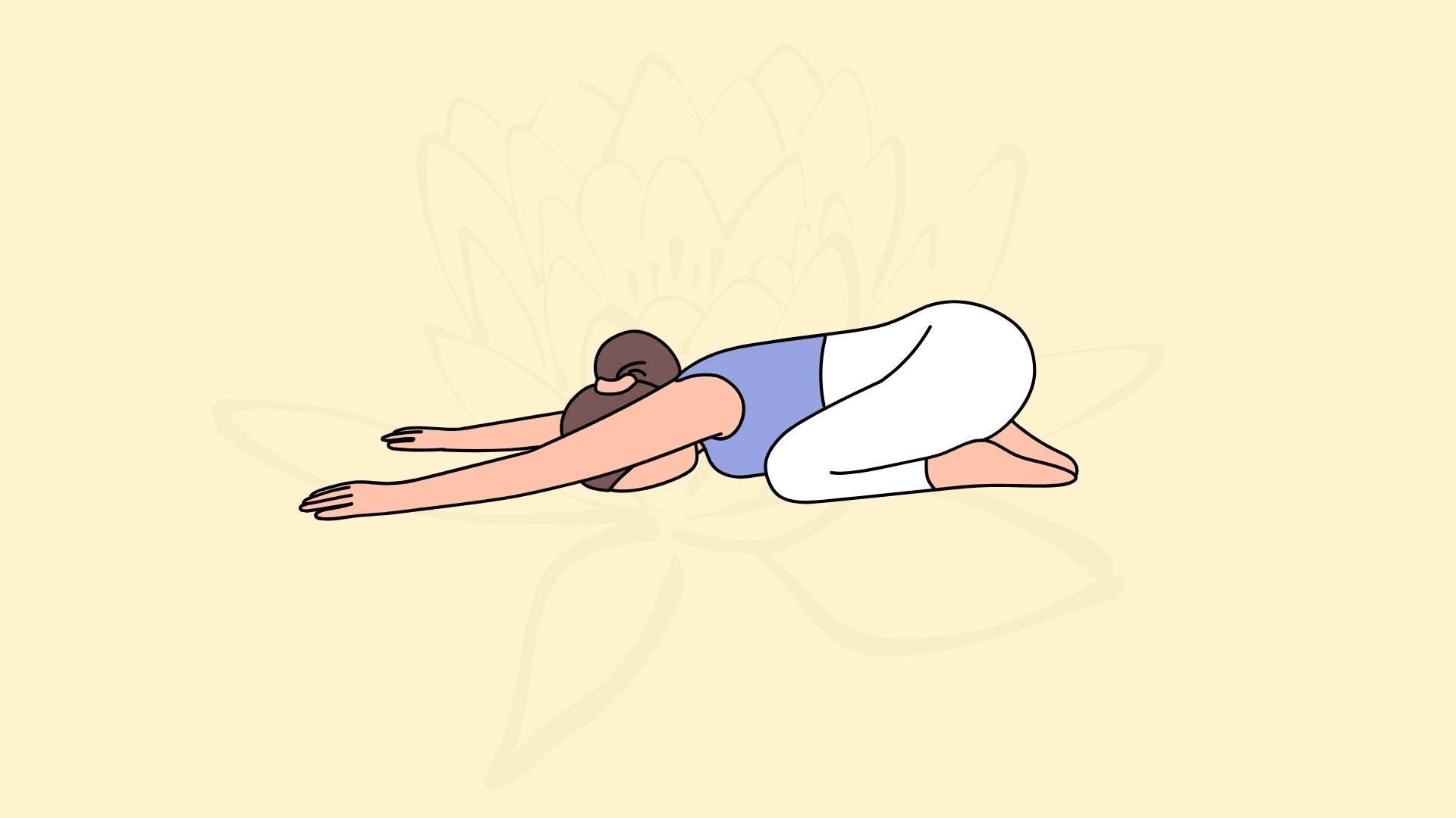 Tu the em be (Balasana). Do hoa: Dinh Dinh