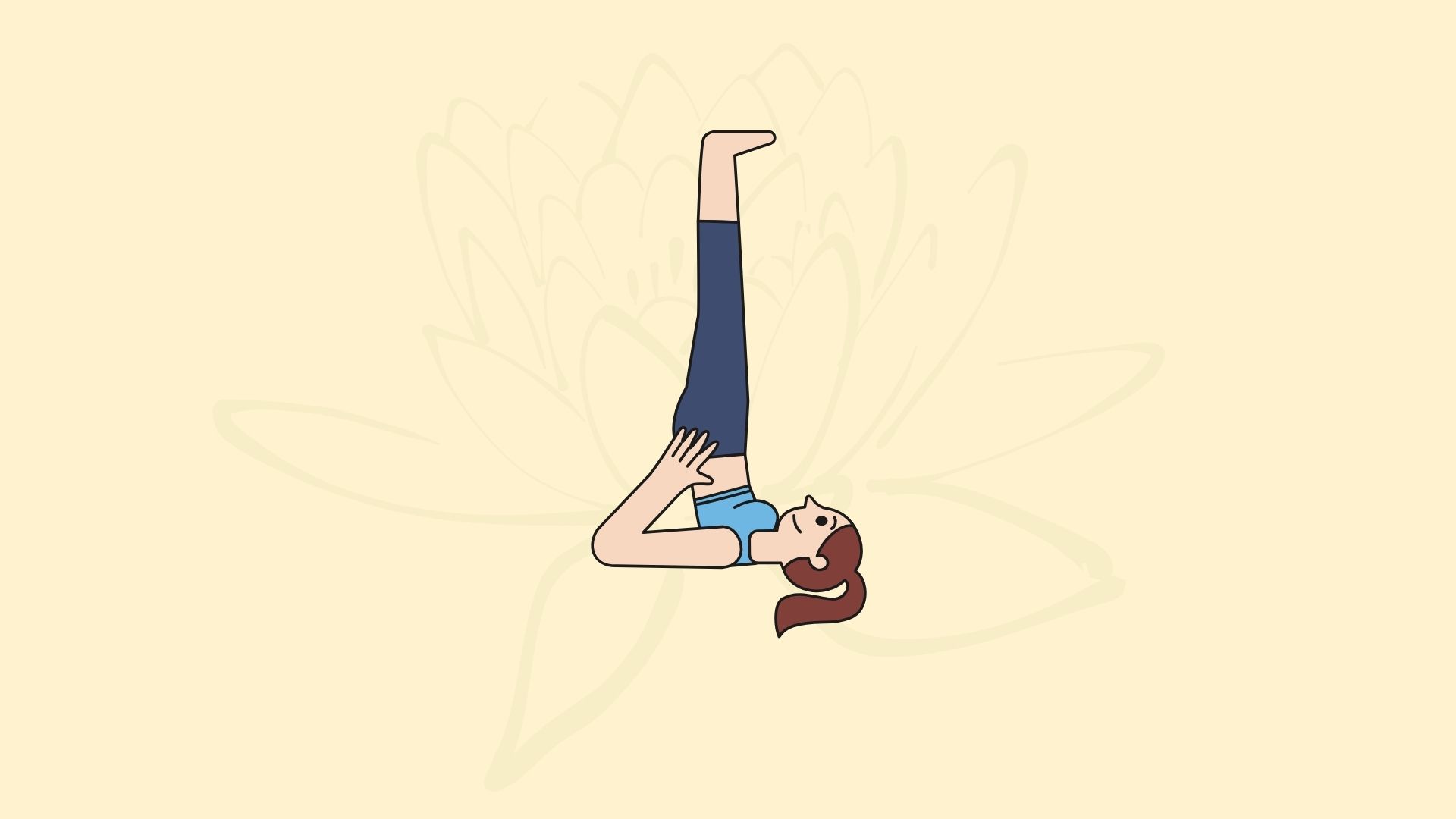Tu the dung bang vai (Sarvangasana). Do hoa: Dinh Dinh
