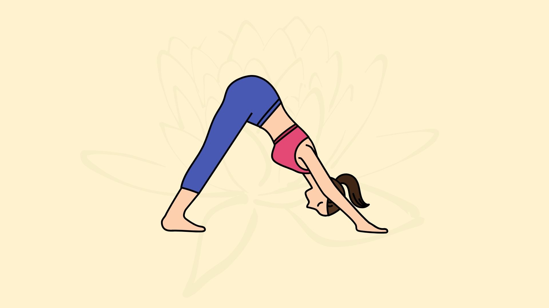 Tu the cho up mat (Adho Mukha Svanasana). Do hoa: Dinh Dinh