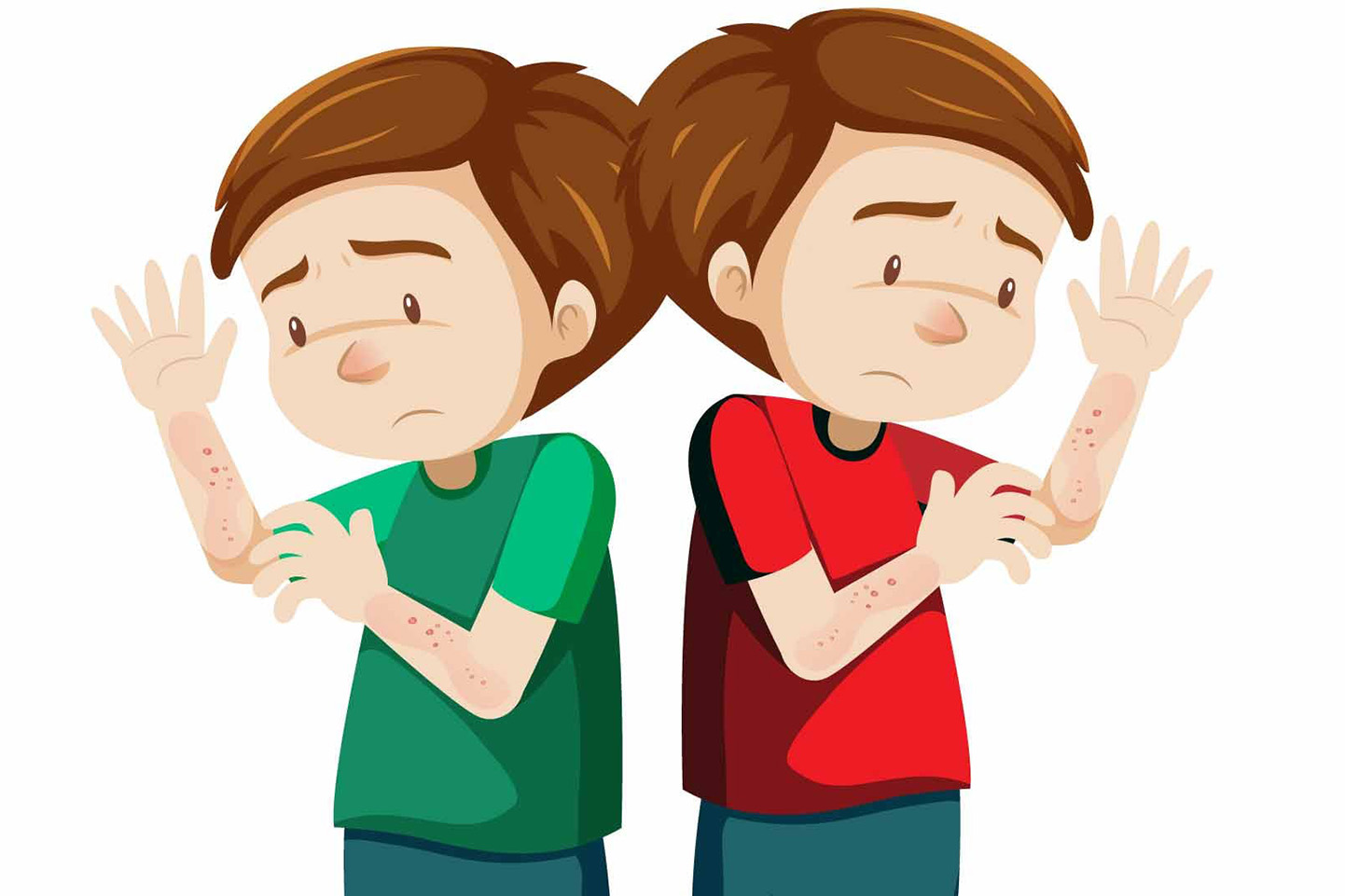 twin children are more likely to be allergic to the same factor and cause. Graphics: Cat Tien