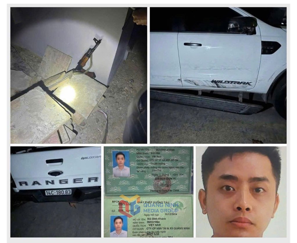 Đối tượng Bùi Đình Khánh và các tang vật trong vụ án mua bán trái phép chất ma túy. Ảnh: Trung tâm Truyền thông Quảng Ninh