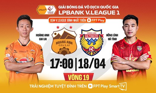 Hoàng Anh Gia Lai tiếp đón Hồng Lĩnh Hà Tĩnh ở vòng 19 V.League 2024-2025. Ảnh: FPT Play