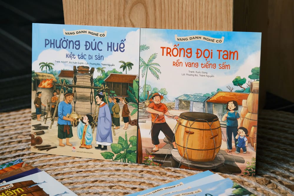 La serie "Vang profesion antigua" fue presentada por la editorial Kim Dong a los lectores mas jovenes. Imagen de la NXB